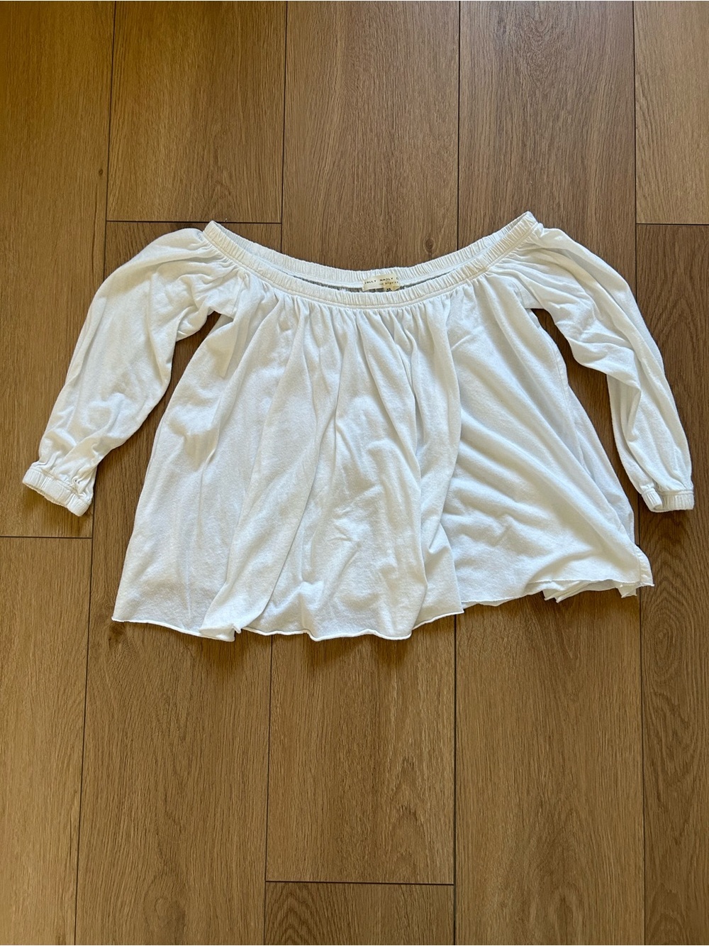 Truly Madly Deeply White Off-Shoulder Peasant Top